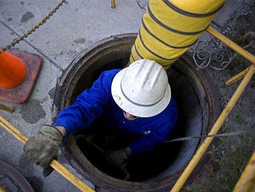confined spaces training course dublin man in a pothole