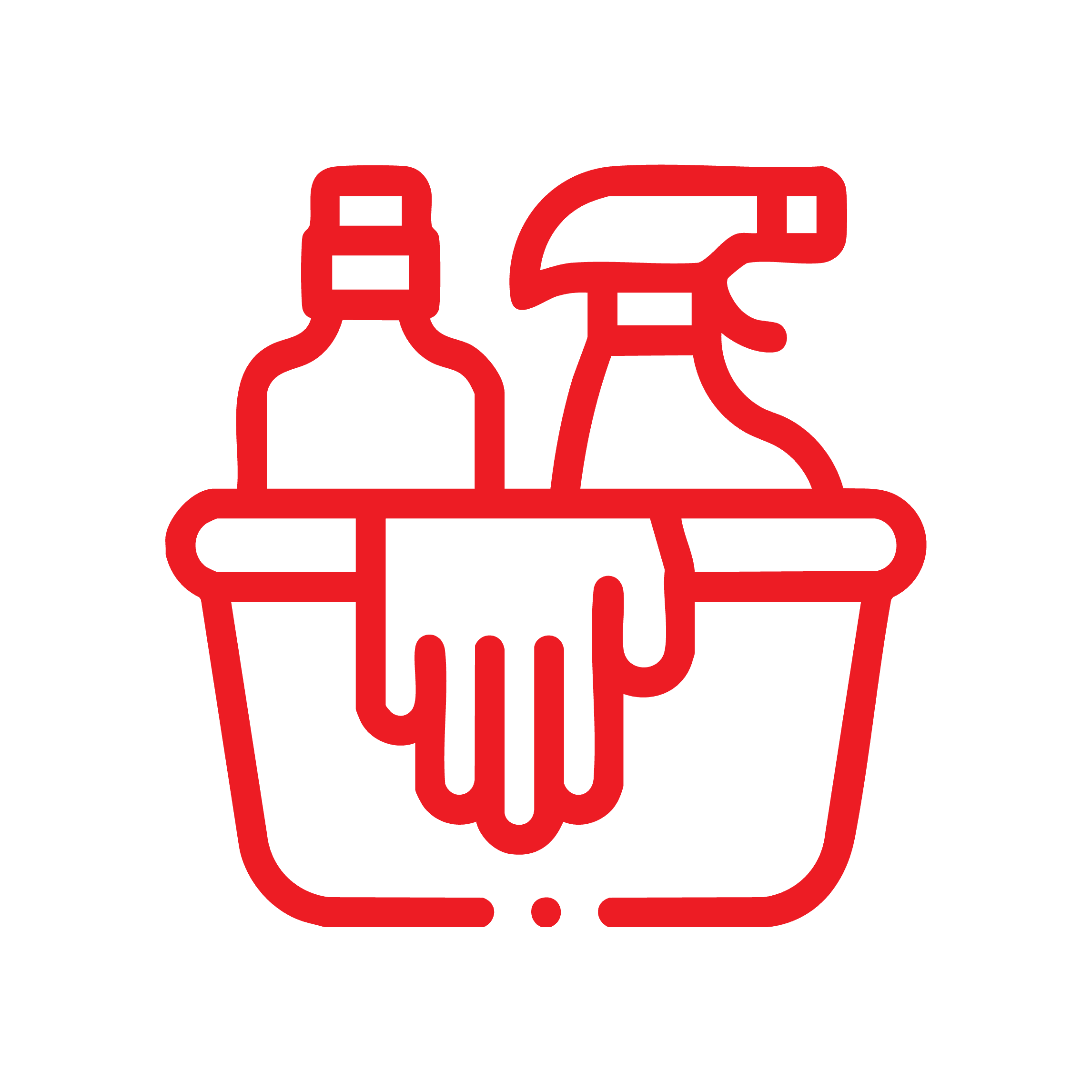 Hazardous substances and cleaning chemicals online training icon