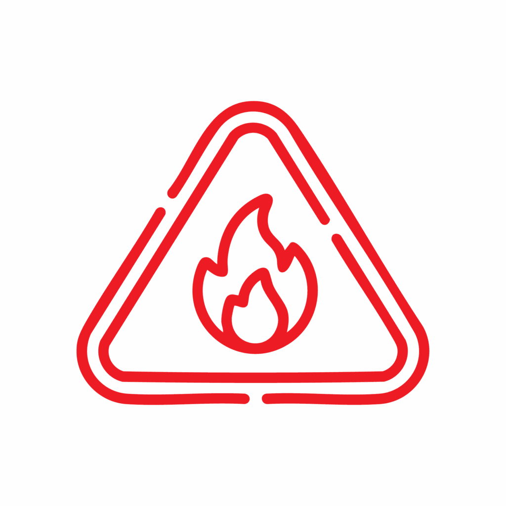 Online fire safety and emergency procedures training icon